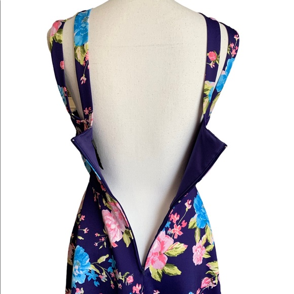 B Darlin Floral Double Strap Fit & Flare Dress Size 7/8 - Picture 10 of 17